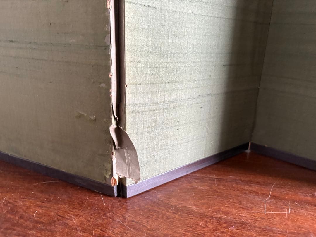 刺繍　屏風　花鳥画