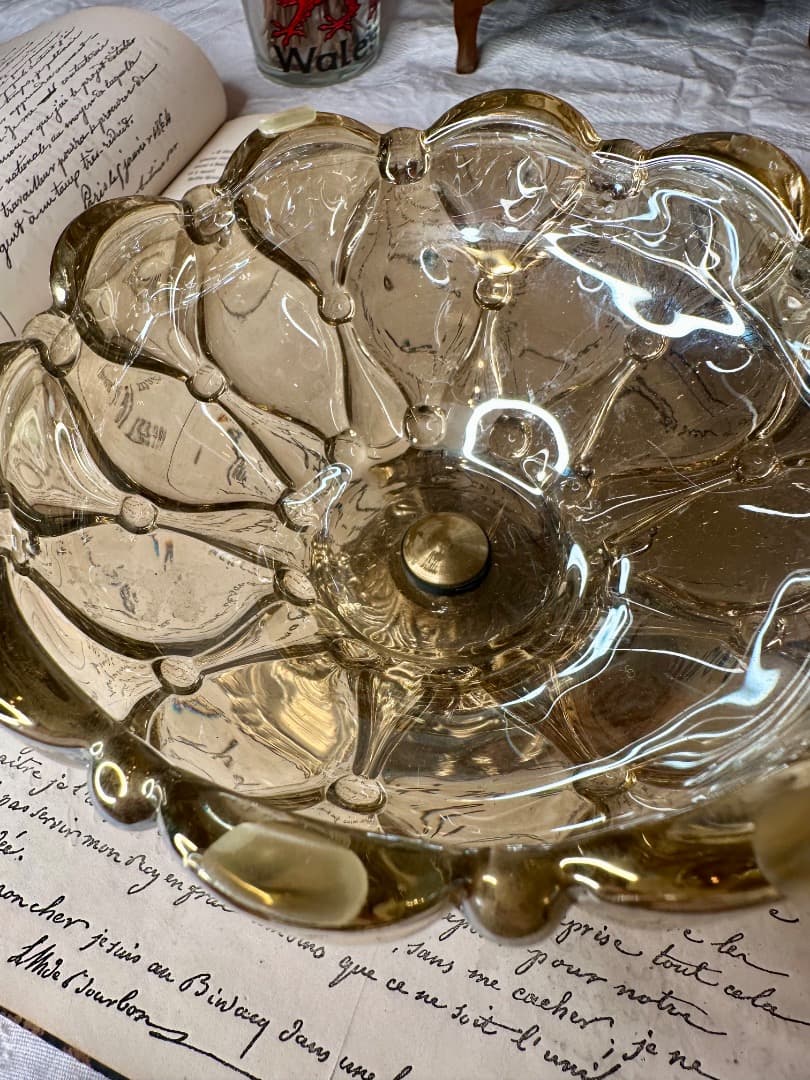 フランス ヴィンテージ ガラス コンポート