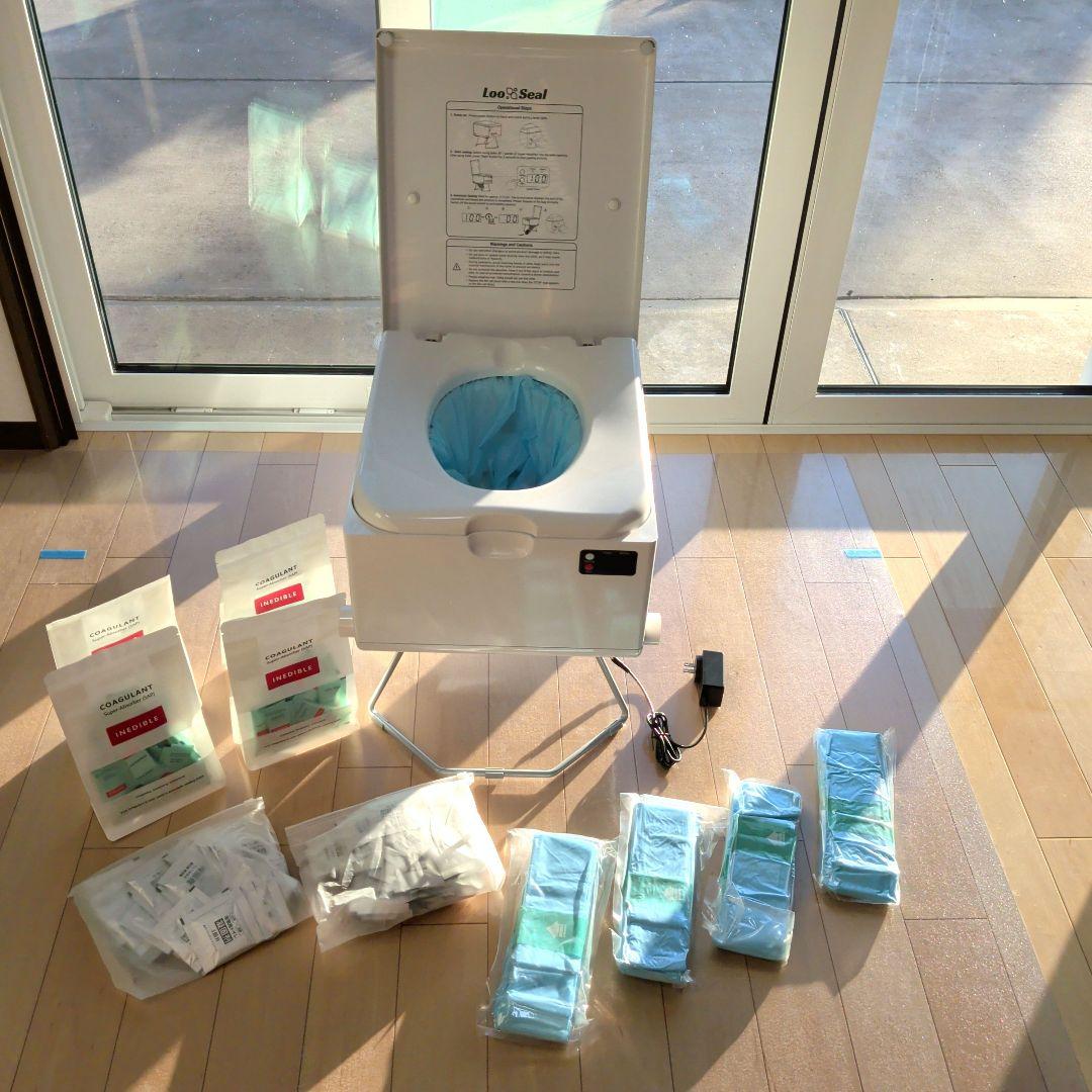 【美品】ポータブル式トイレ　自動ラップ式トイレ 『ルーシール』ラップポン