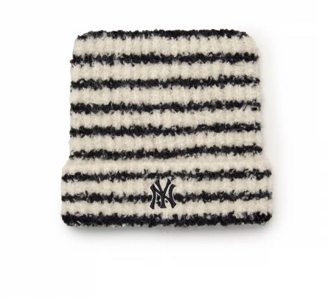 【韓国限定】新品未使用 MLB Korea 猫耳ニット帽　カリナ着用　正規品