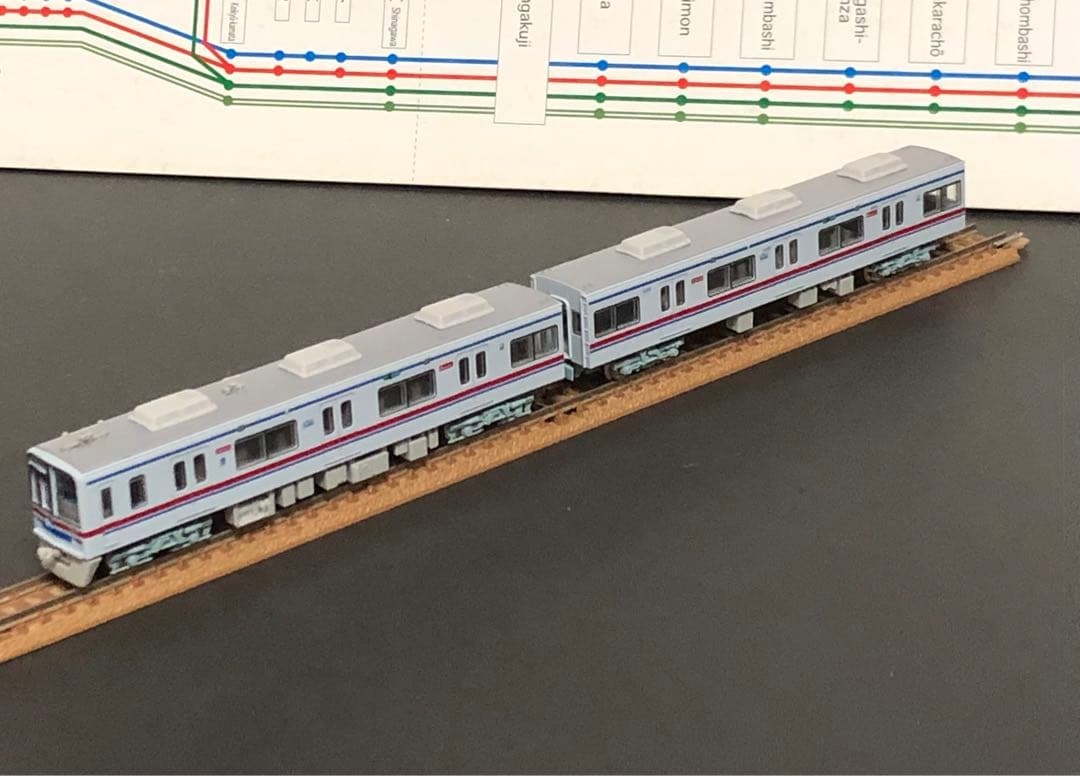 管理番号1592 京成3400形Nゲージ 塗装済キット素人組立品4両