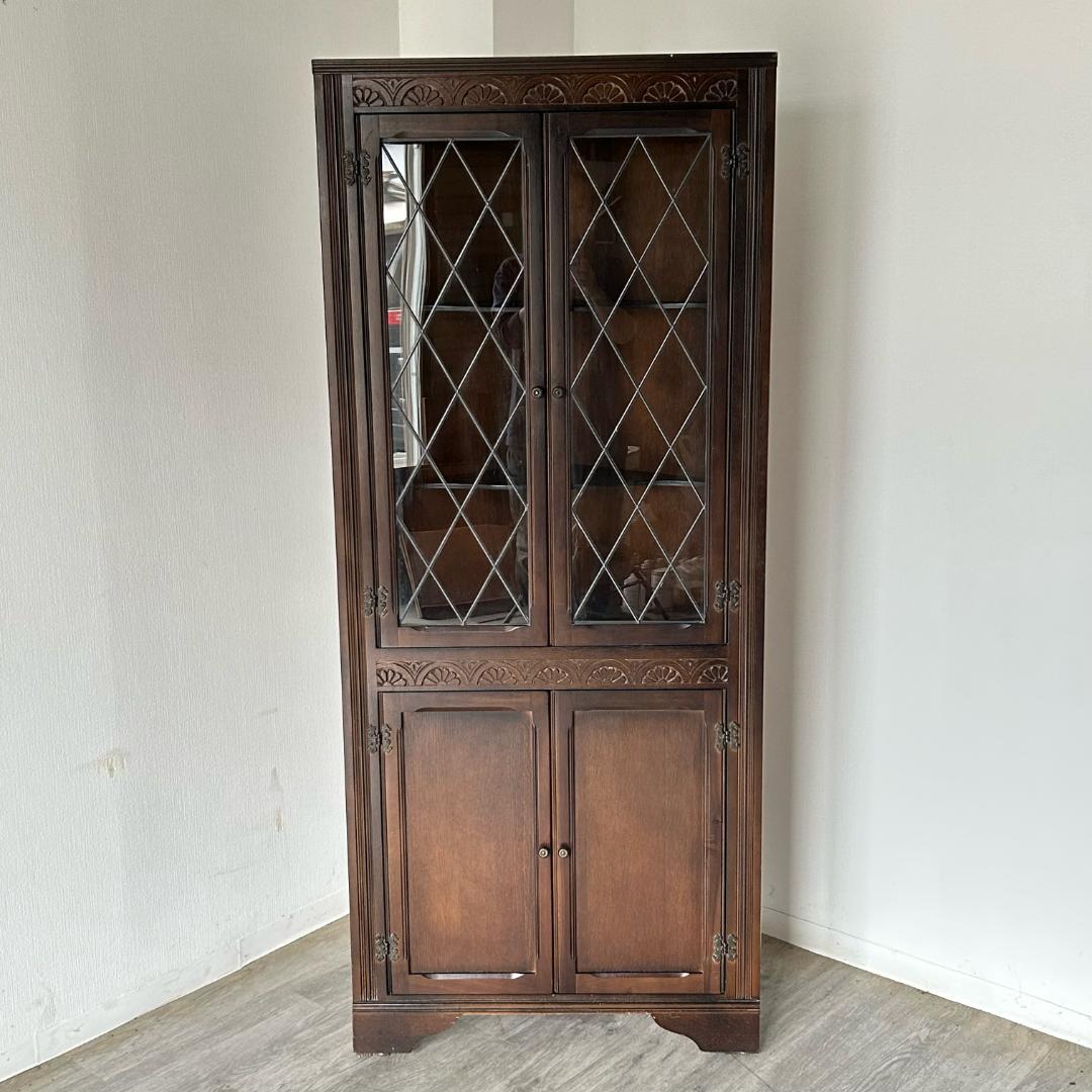 イギリス アンティーク　家具 コーナーキャビネット　1950年頃 513A