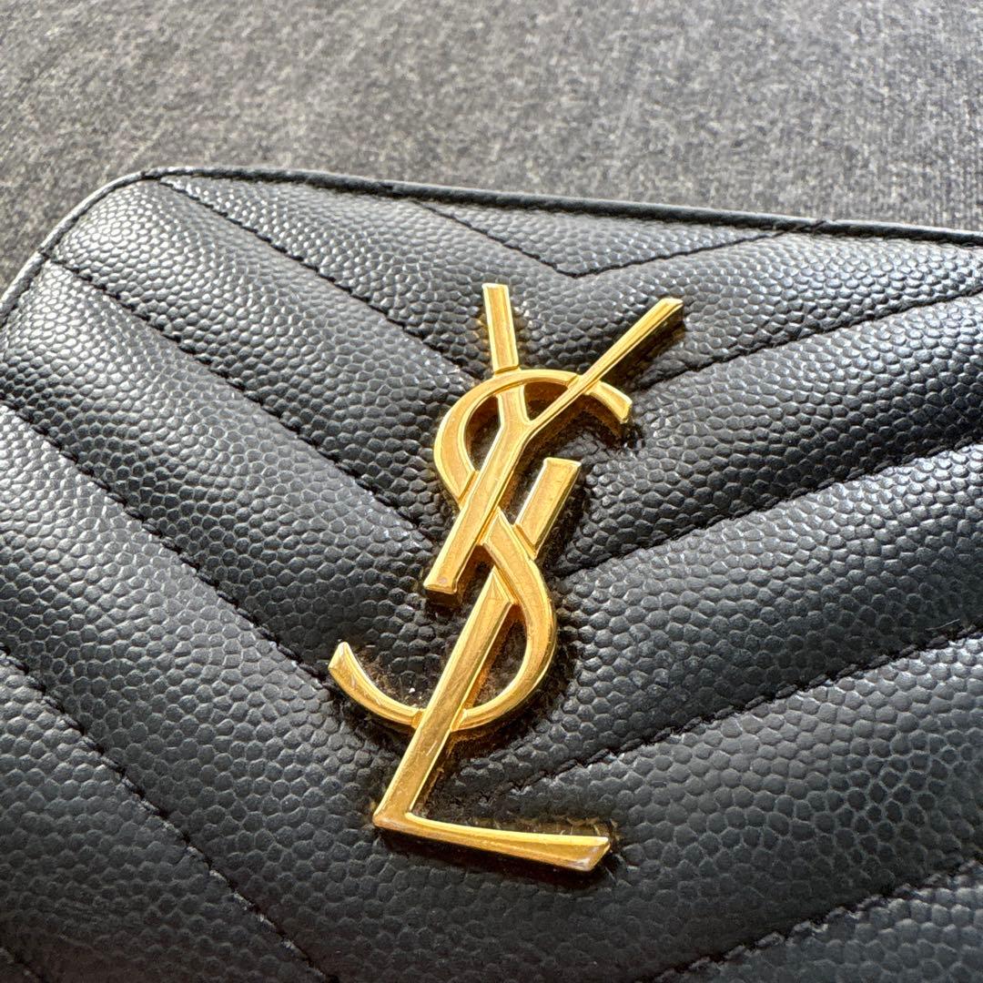 正規品！SAINT LAURENT ブラック 二つ折り財布