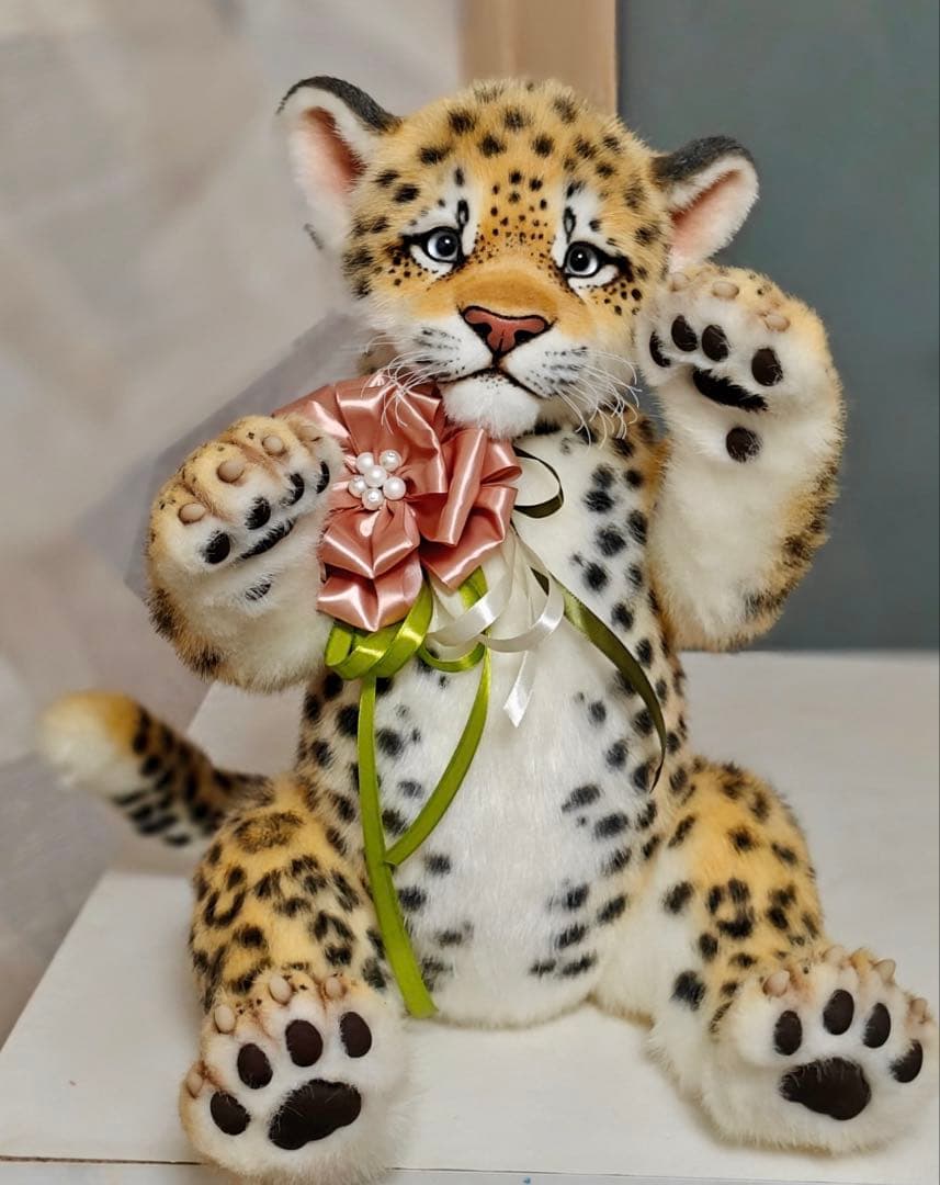 【最終お値下げ】海外作家様作　アートドール　ヒョウの子供