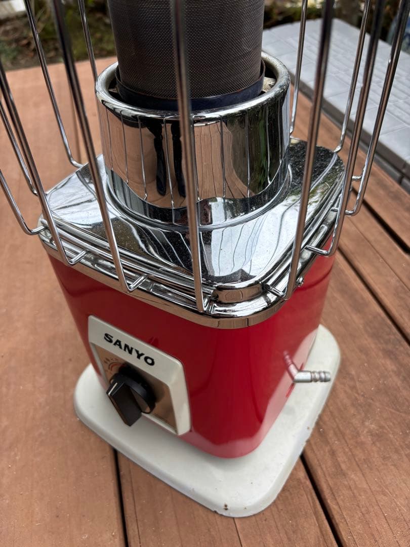 SANYO ガスストーブ レッド