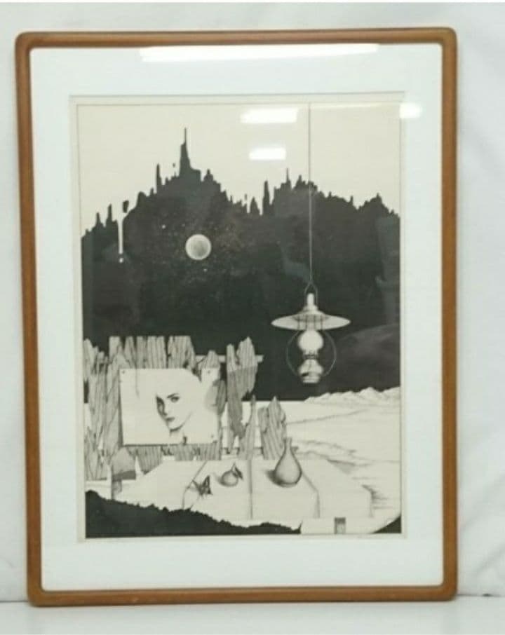 Tanaka 筆 エディション№ 71/100 額装 リトグラフ/絵画/版画/