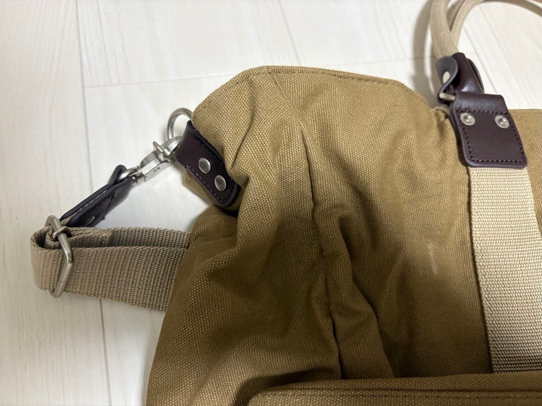 帆布工房 ボストンバック カーキ TRIPLINEシリーズ Lサイズ