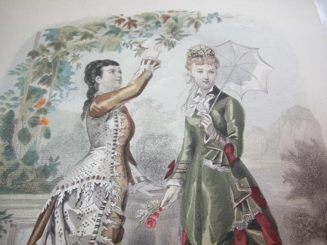 1877年銅版画◆フランス ファッション誌『ラ・モード・イリュストレ』No.35