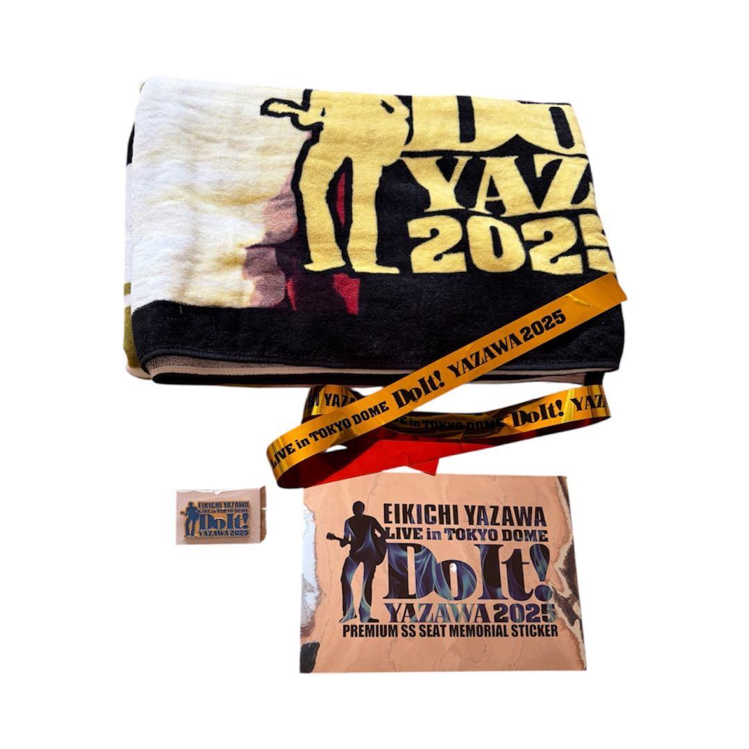 U*U様 矢沢永吉SBT 東京ドームPSS席限定ピンバッジ&ステッカー金テープ付