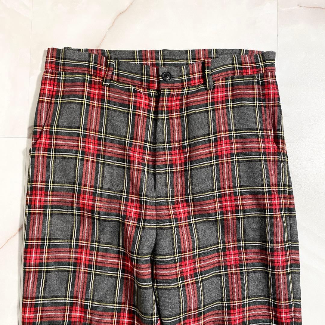 A17450 美品 グラム タータンチェックサルエルテーパードパンツ 2