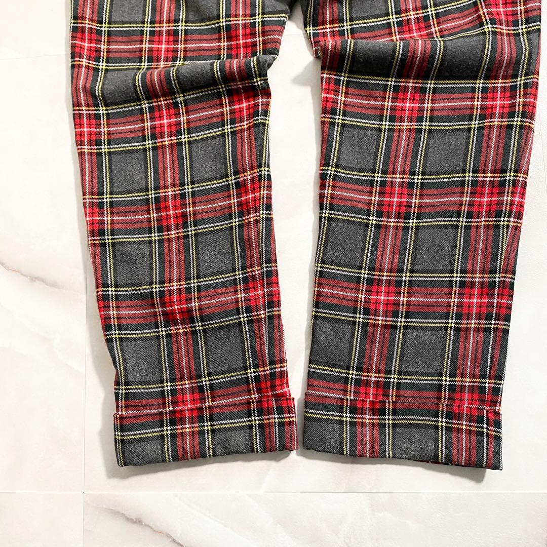 A17450 美品 グラム タータンチェックサルエルテーパードパンツ 2