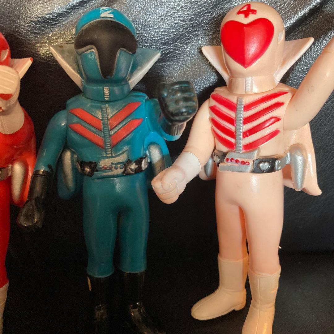 ゴレンジャー　ソフビ　5体　セット　レア　約13センチ　レトロ　当時物