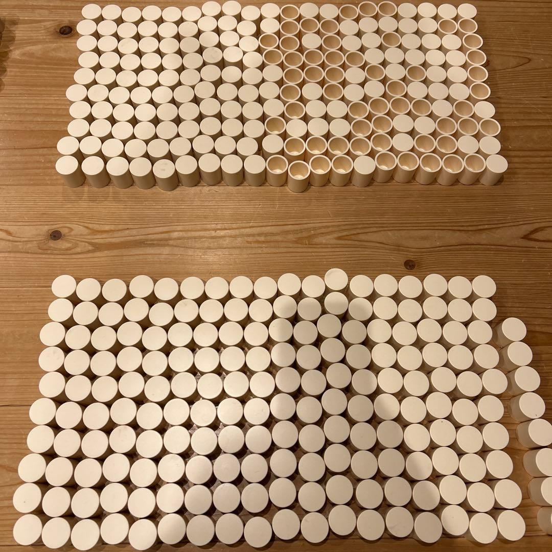 掛け軸用軸先　9分　プラスチック製クリーム色　394巾(788個)セット