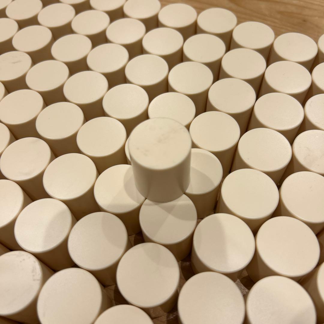 掛け軸用軸先　9分　プラスチック製クリーム色　394巾(788個)セット