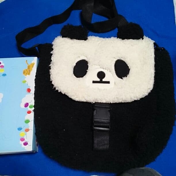 保留中。再お値下げ！パンダモコモコショルダーバック。