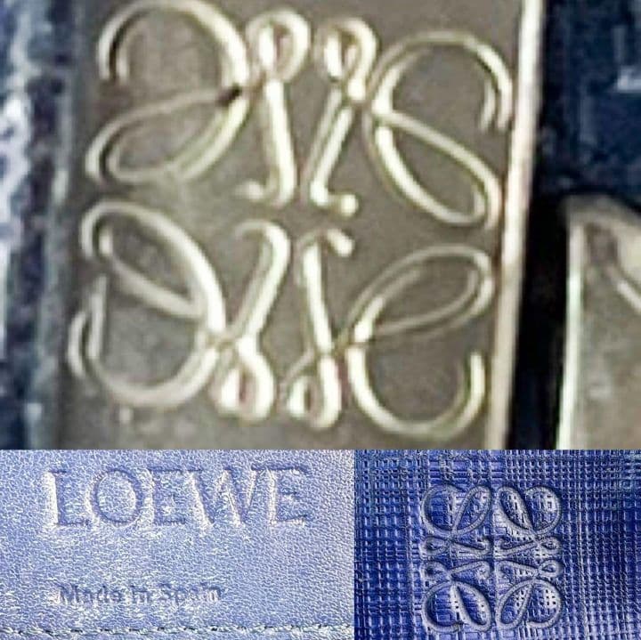 【マリエモーン】ロエベ　ニュートレド　ロゴ型押し 牛革