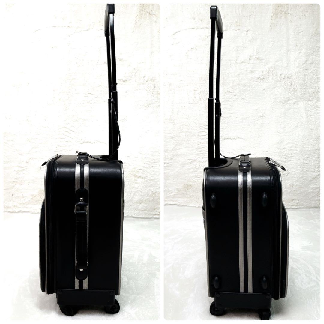 美品✨ SWANY　本革 レザー　機内持込　ビジネス キャリーケース　南京錠つき