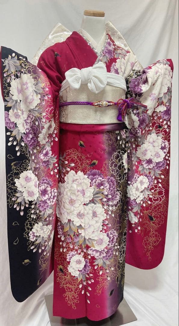 よしたか品 振袖6点セット　振袖フルセット　花柄. 成人式 正絹