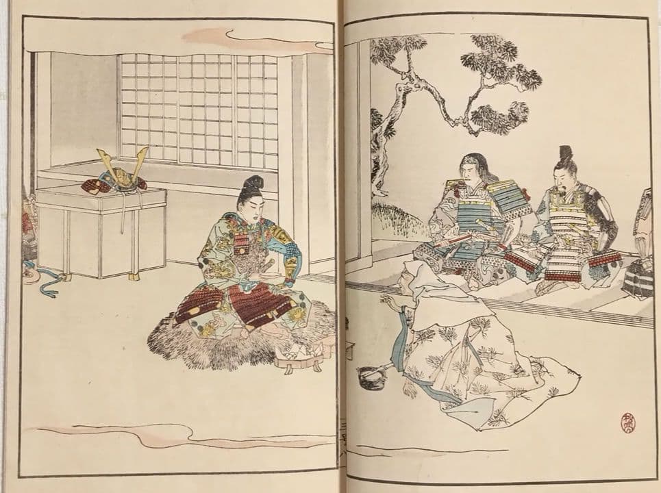 多色刷り木版画本日本歴史画報第三号編輯者松本楓湖明治25年大倉書店出版