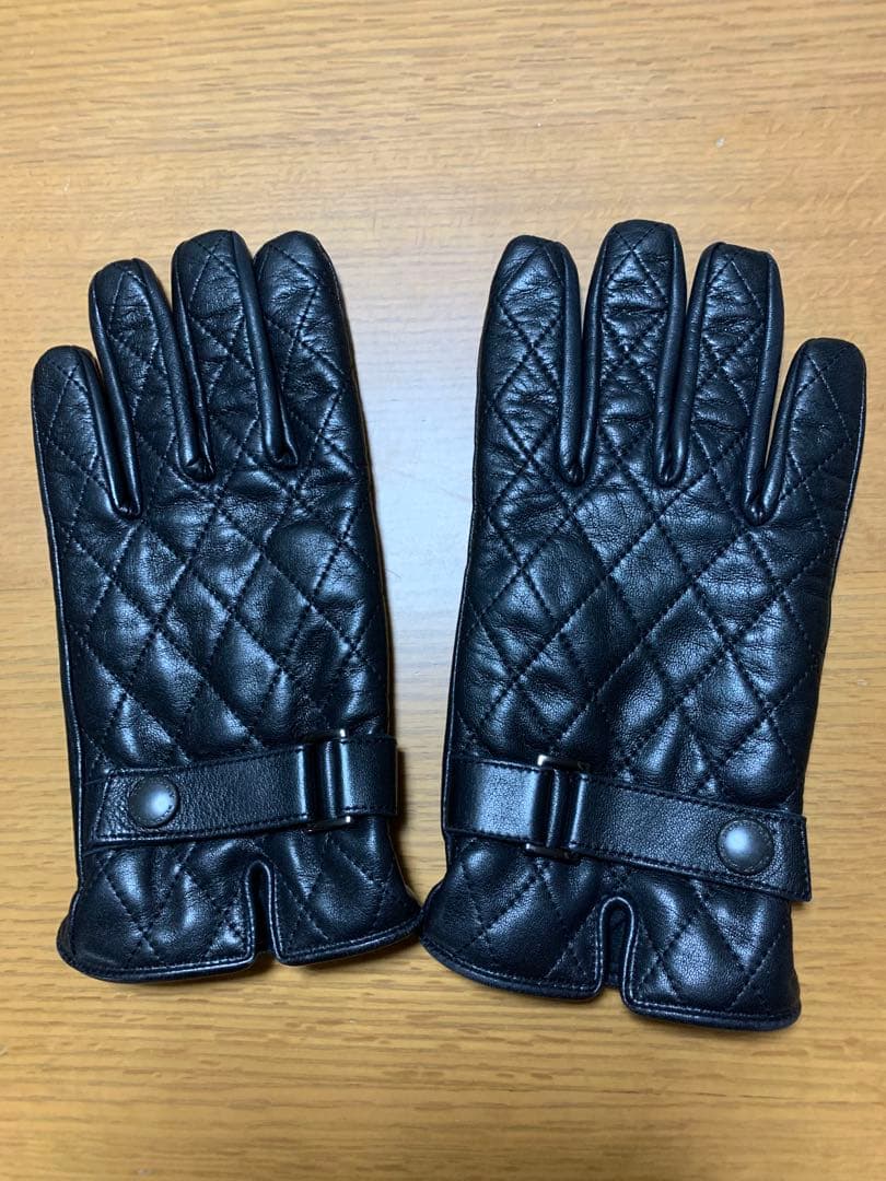 バーバリー BURBERRY ブラックレーベル レザー 手袋 羊革　黒