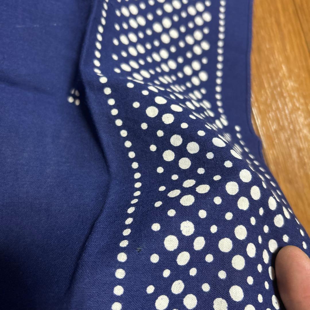 ぽ*い様 40's ネイビー ドット柄 バンダナ　両耳　 下鼻