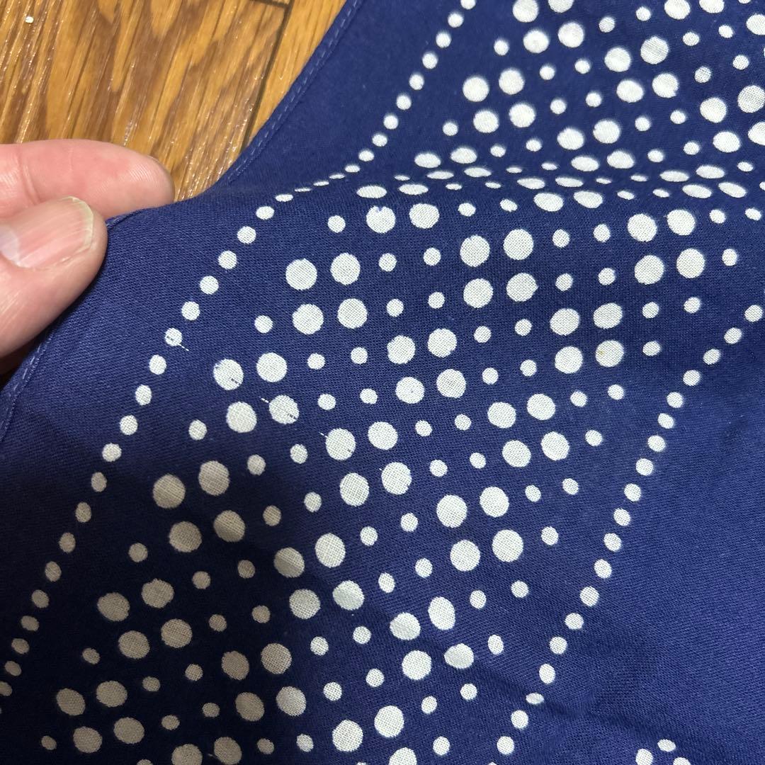ぽ*い様 40's ネイビー ドット柄 バンダナ　両耳　 下鼻