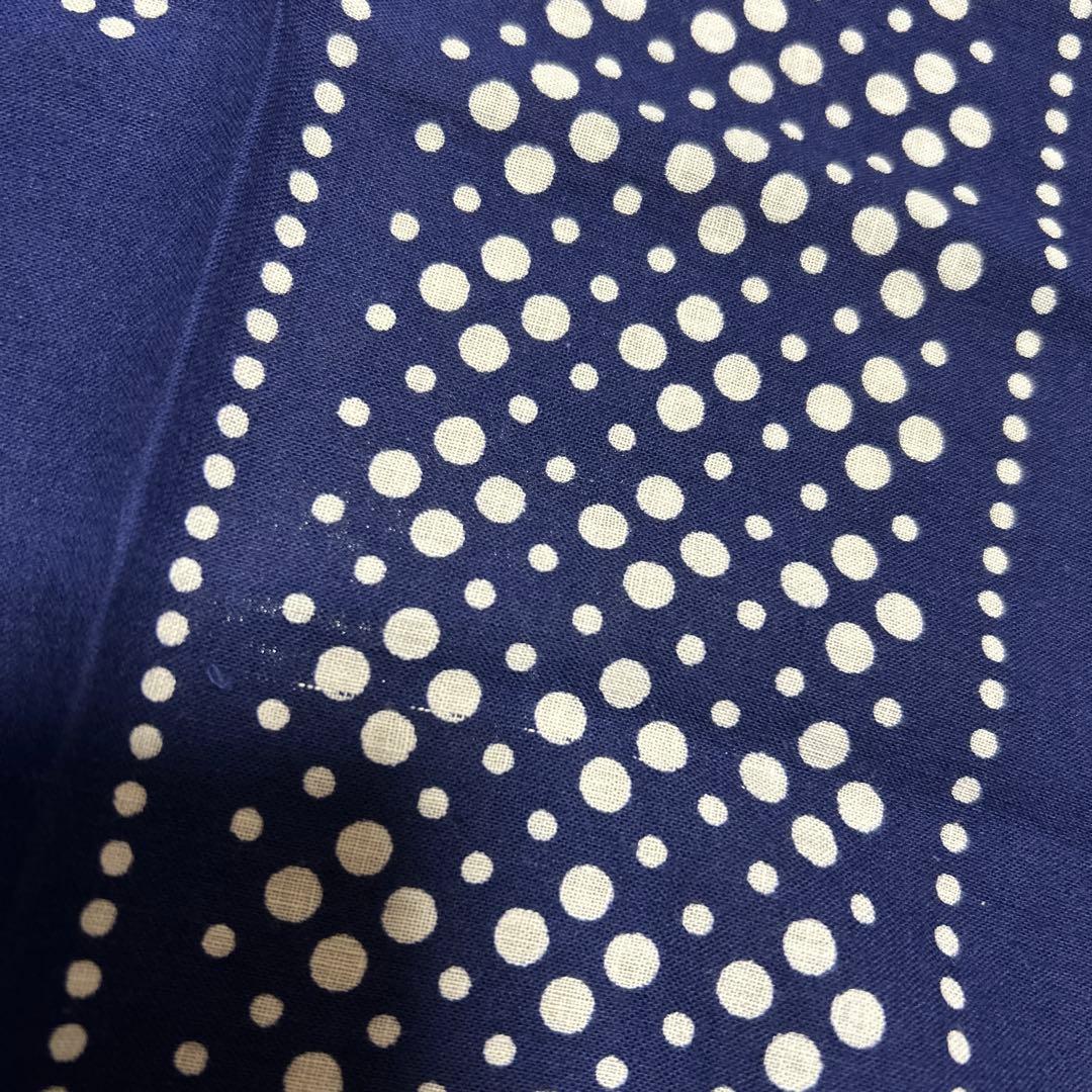 ぽ*い様 40's ネイビー ドット柄 バンダナ　両耳　 下鼻