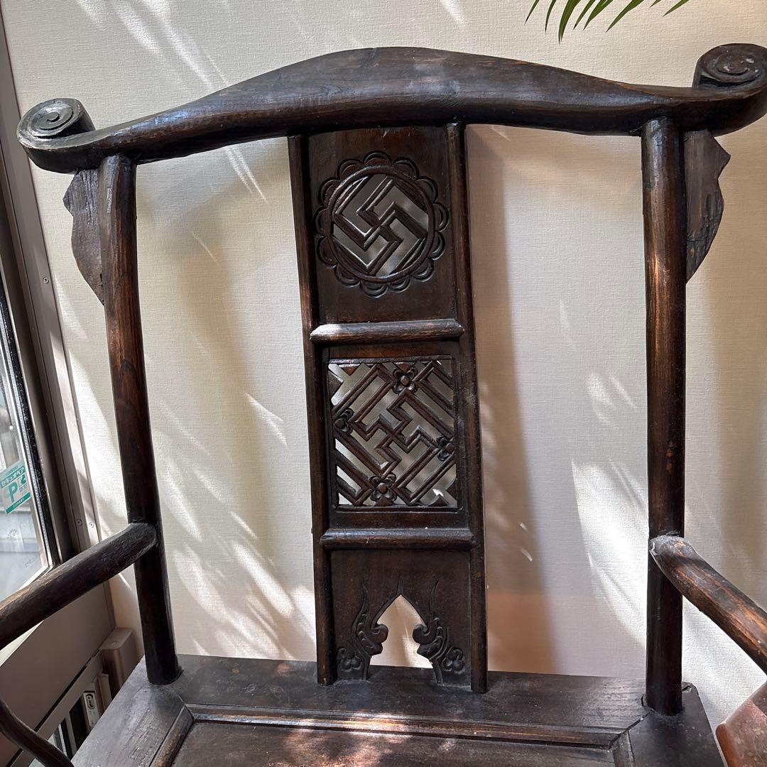 中華椅子　中国美術　唐木　アンティーク　ヴィンテージ　中国家具　② 素敵