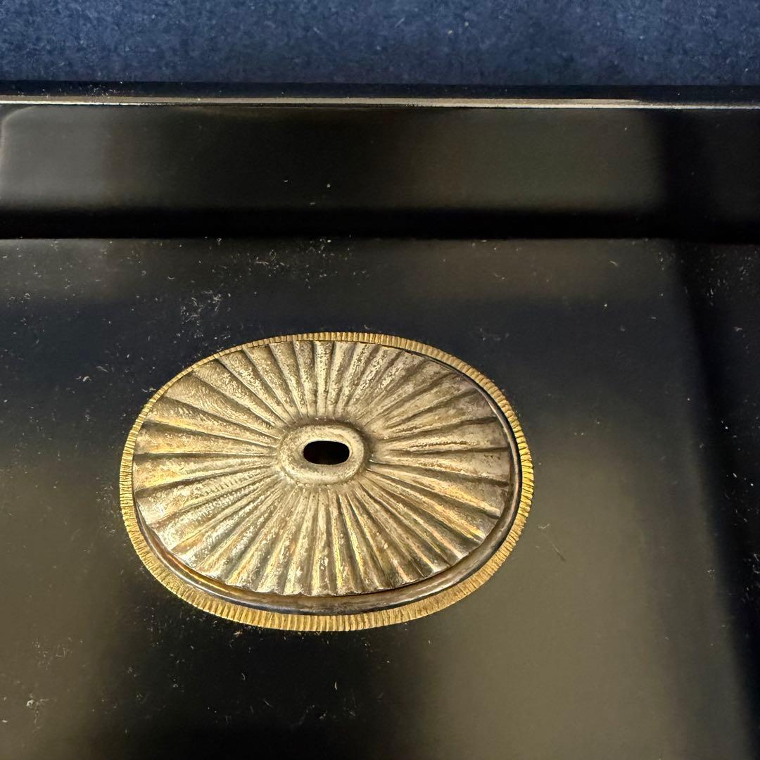 硯箱 平安 象彦 蒔絵 象嵌 硯 水滴 書道具 未使用 長期保管品