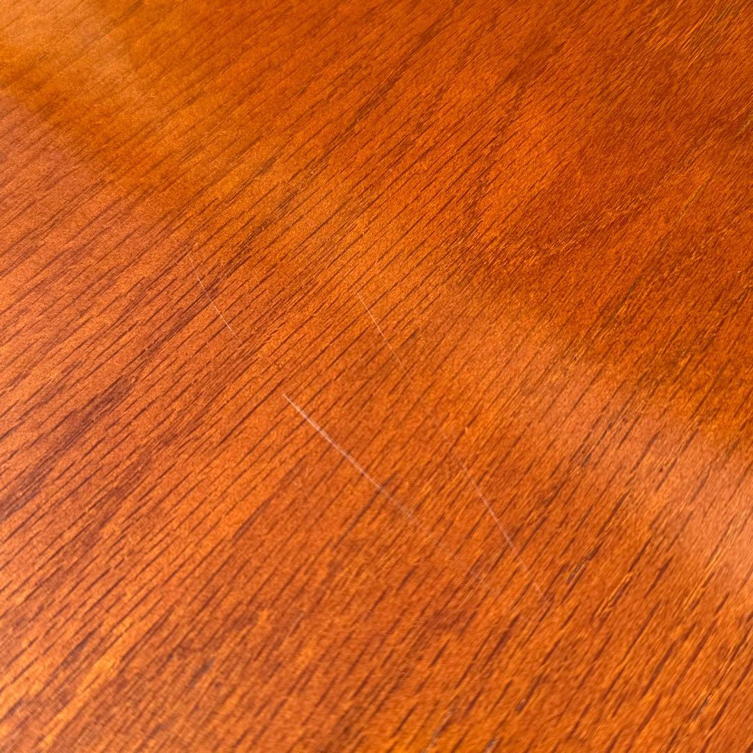 HR622【木目とラタンが美しい】三越ブルージュ　バタフライテーブル　三越家具