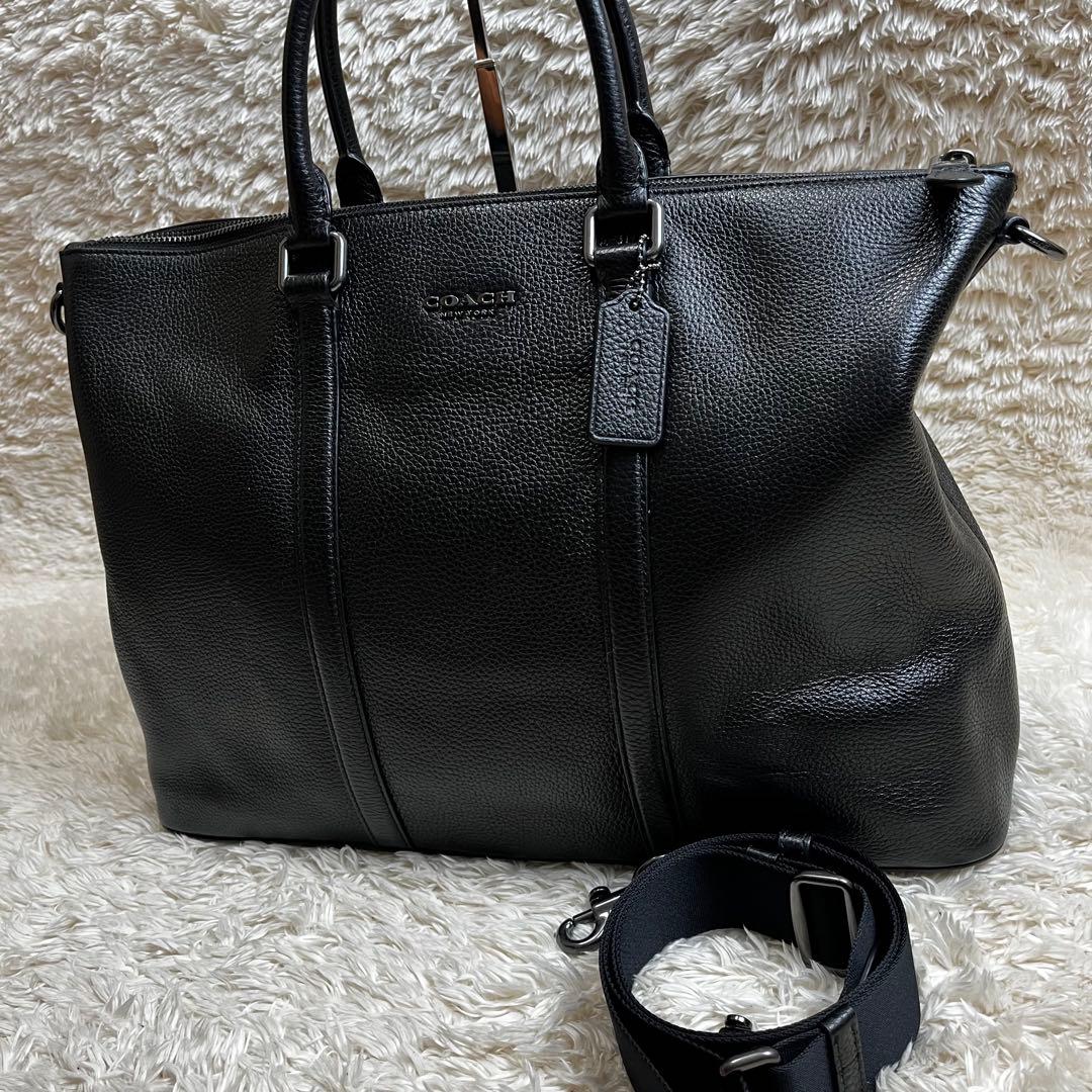 【美品】コーチ　COACH ビジネスバッグ　ショルダー　トート　レザー　2way