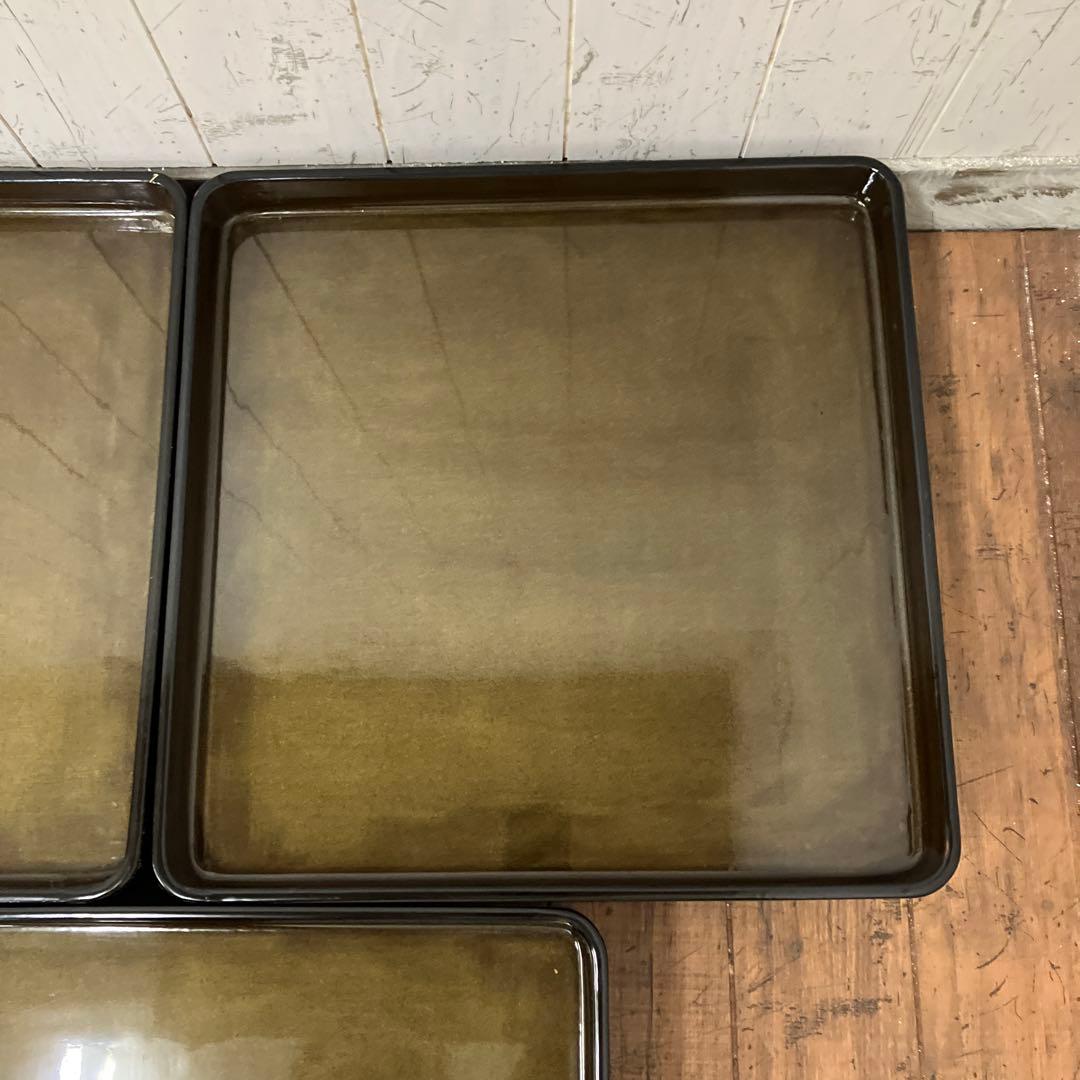 D-4 ② 昭和レトロ 会議膳 膳 御膳5客セット セット売り 四角形 正方形