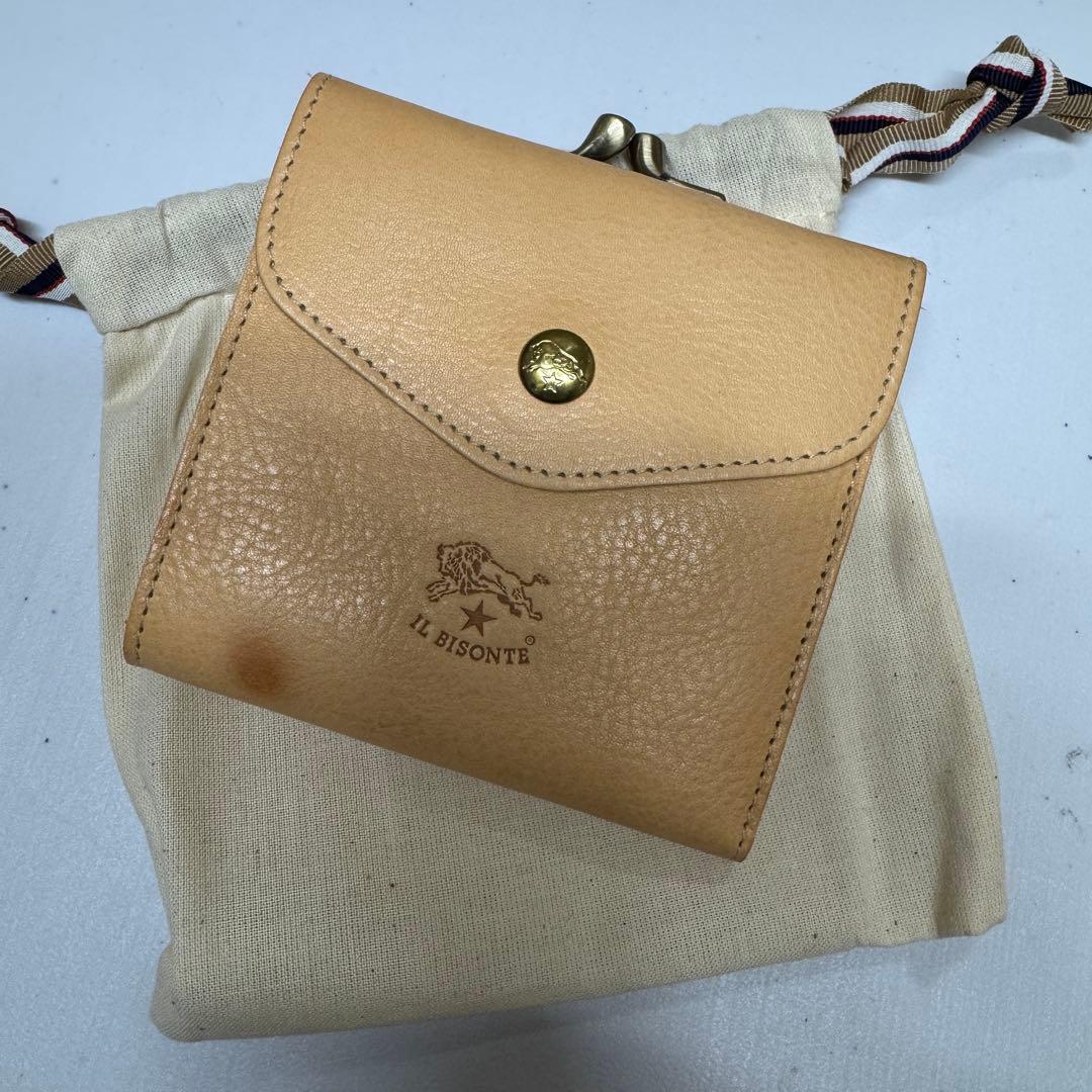 【新品訳あり】イルビゾンテ がま口 2つ折り 財布 natural
