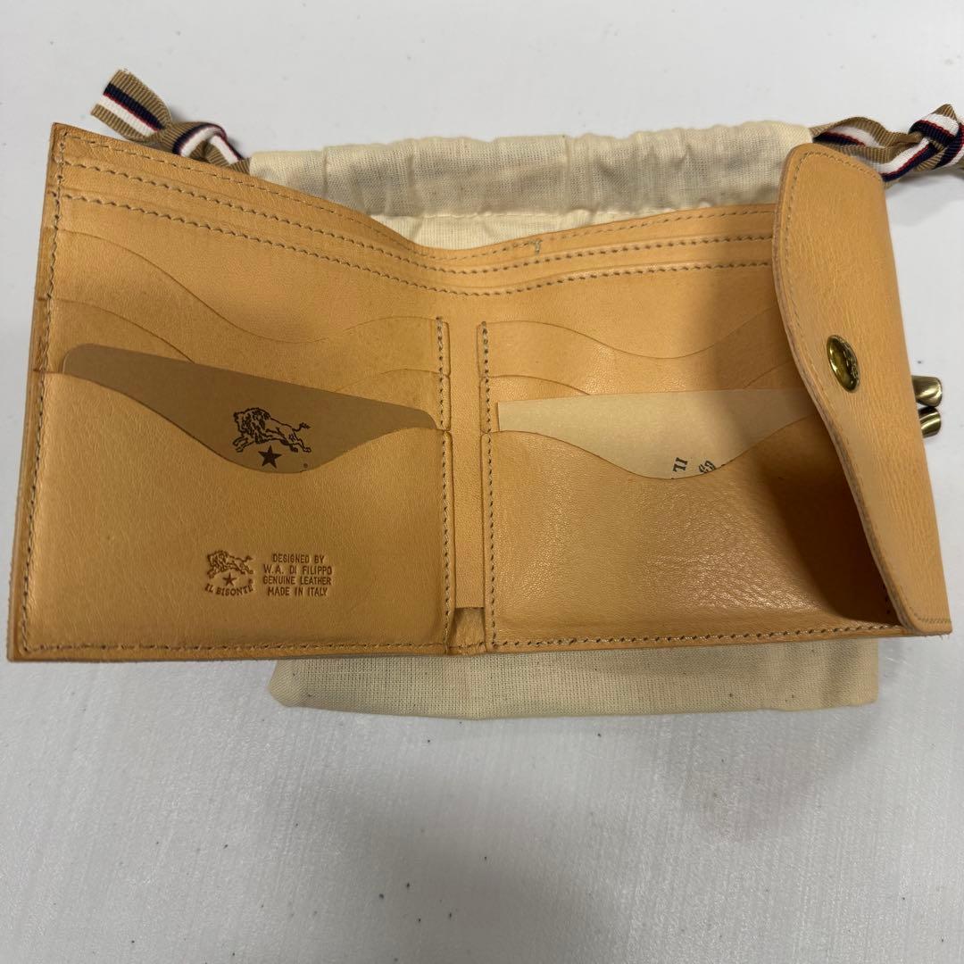 【新品訳あり】イルビゾンテ がま口 2つ折り 財布 natural