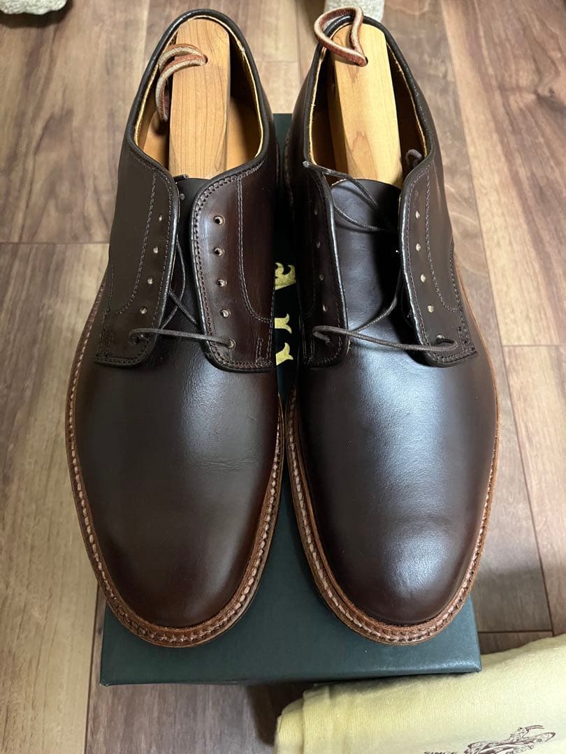 新品 レア オールデン J.CREW別注 US8D クロムエクセル プレーントゥ