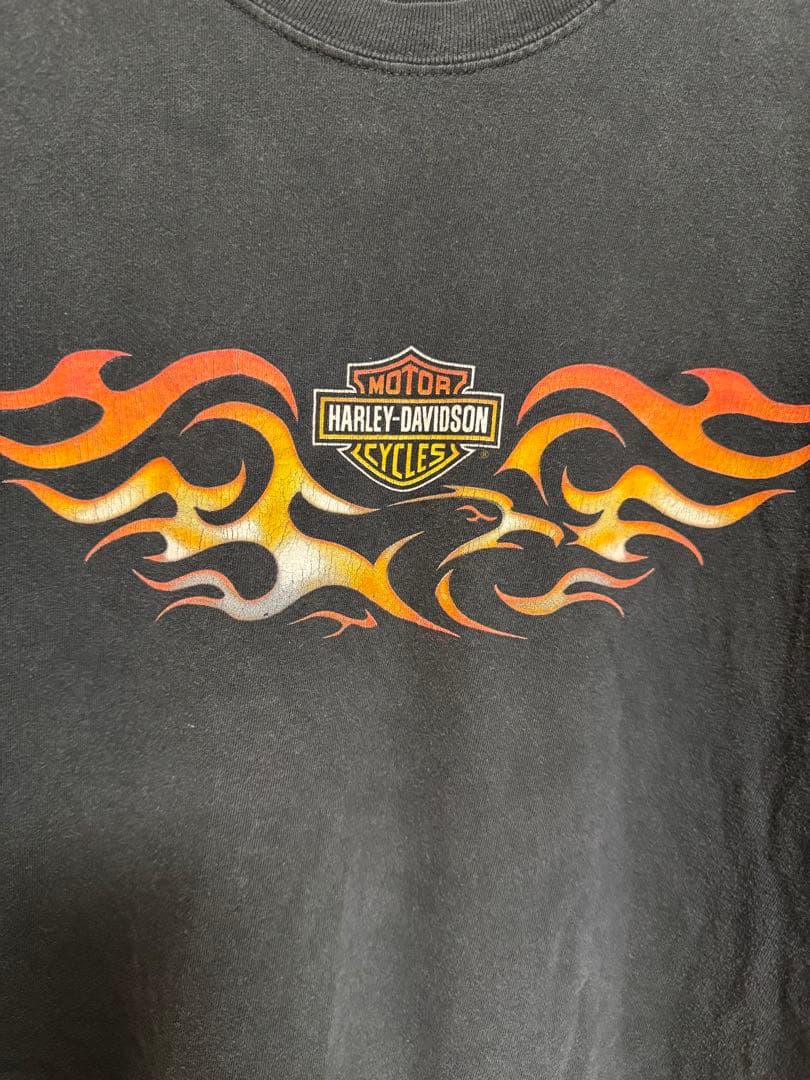 k*s様 希少フレイムファイヤーハーレーharleytシャツXLヴィンテージUS