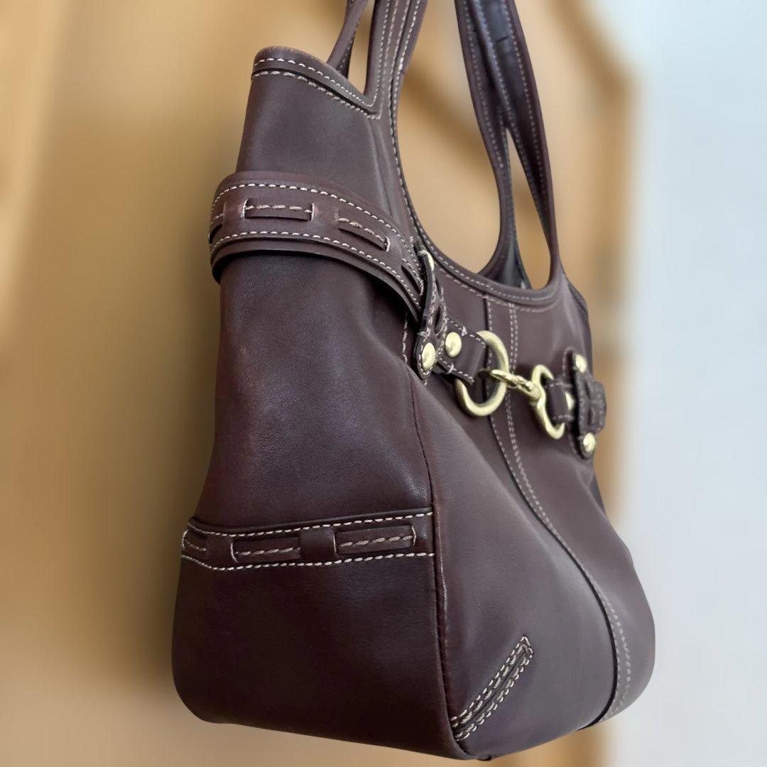 COACH ダークブラウン ハンドバッグ