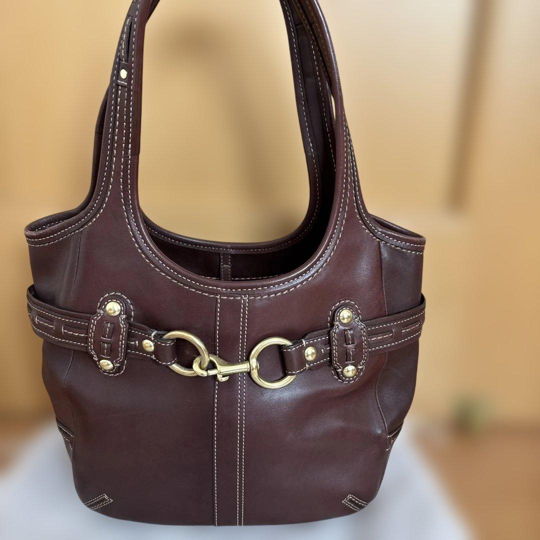 COACH ダークブラウン ハンドバッグ