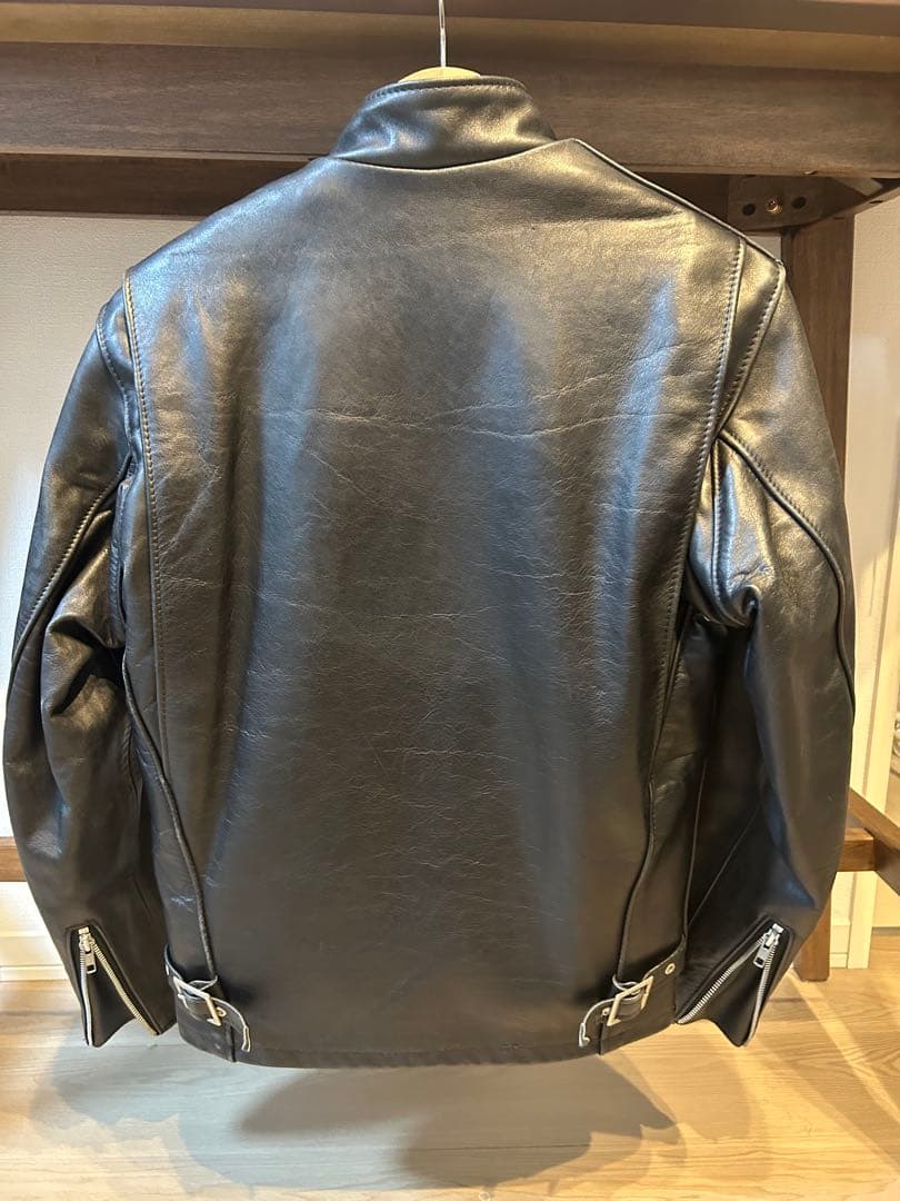 Schott ブラック レザー ジャケット 34