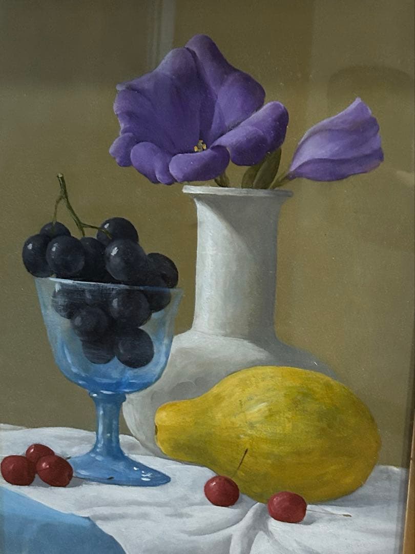 上宇田公仁　作品　油絵　果物