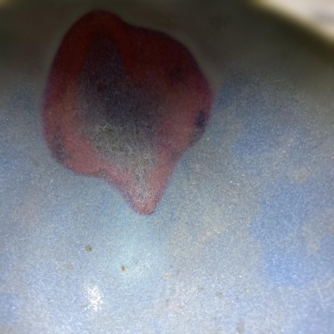 中国　藍釉　鉢　ボウル　窯変釉　美術　工芸品約高さ9cm 径17cm