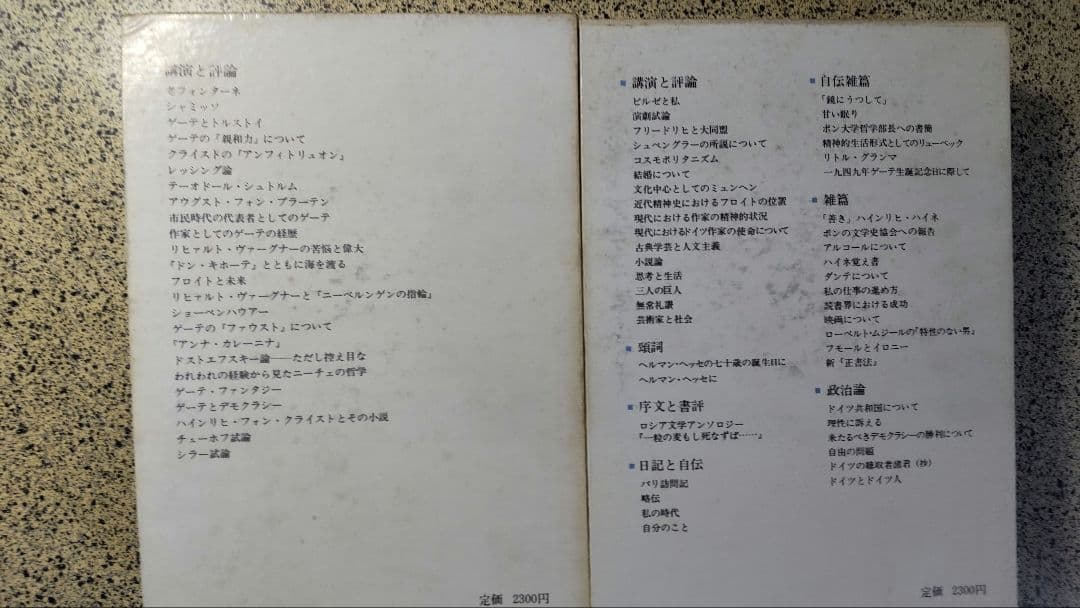 トーマス・マン全集/全13冊セット/書き込みなし/防水梱包