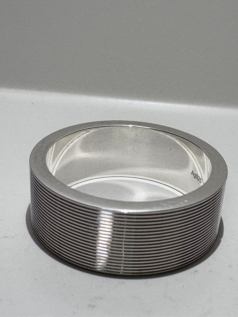 GUCCI ロゴシルバーリング 刻印サイズ:21号【箱/ポーチ付】