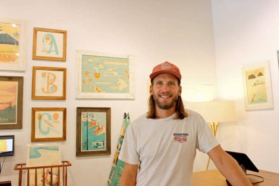 ハワイ画家Nick Kucharニック カッチャーアート額付き6点セット