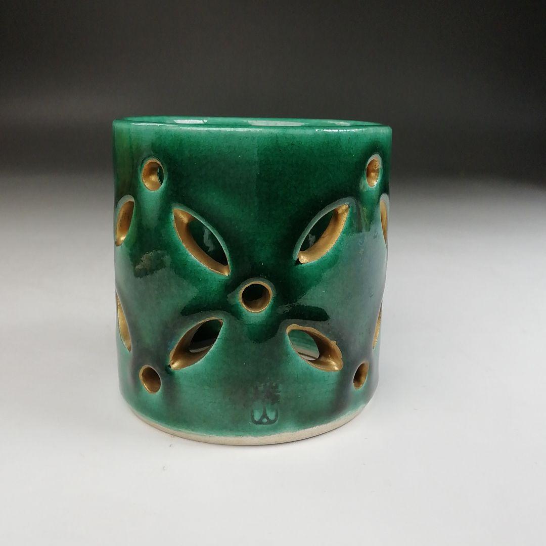 Ｔ８９５　蓋置　『七宝透　蓋置』『加賀瑞山 造』　共箱　茶道具