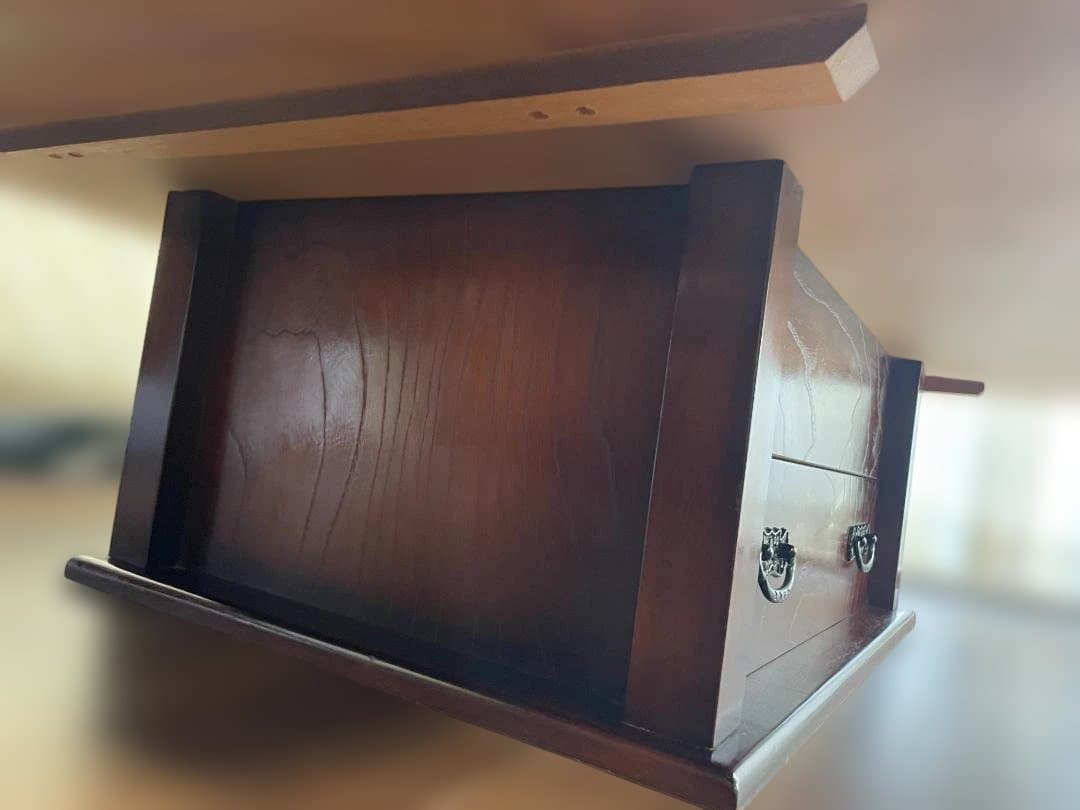 関西火鉢座卓 　囲炉裏 家具 ダイニングテーブル 炉端 収納付　12c110