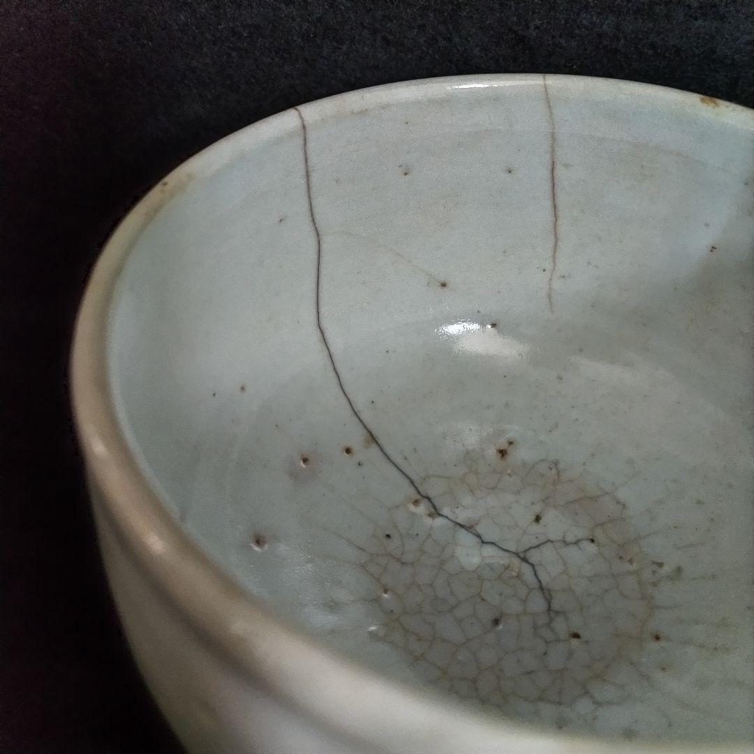 李朝白磁茶碗 李朝分院