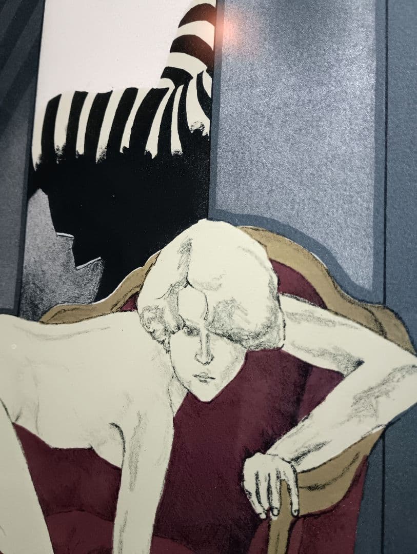 リトグラフ　版画　希少　アールデコ　裸婦　７０年代　非売品　フランス