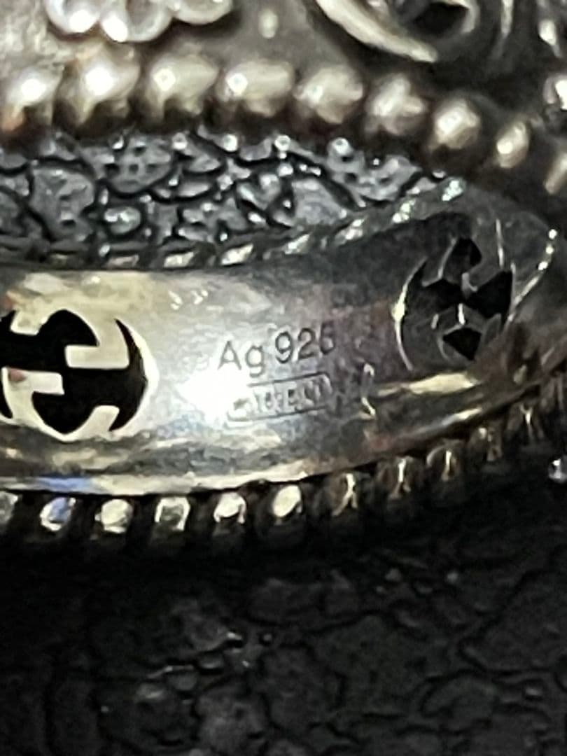 シルバー925 GUCCI　フラワーリング　スネークリング　ggリング ダブルg