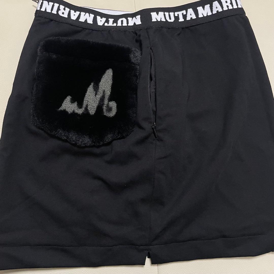 MUTAMARINE レディーススカート 黒　ファーポケット　タイトミニ　ゴルフ